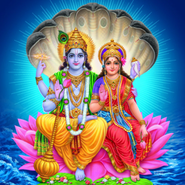 Lord Vishnu and Goddess Lakshmi
