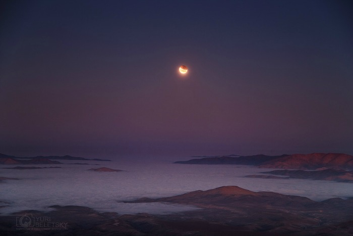 Eclipse at moonset