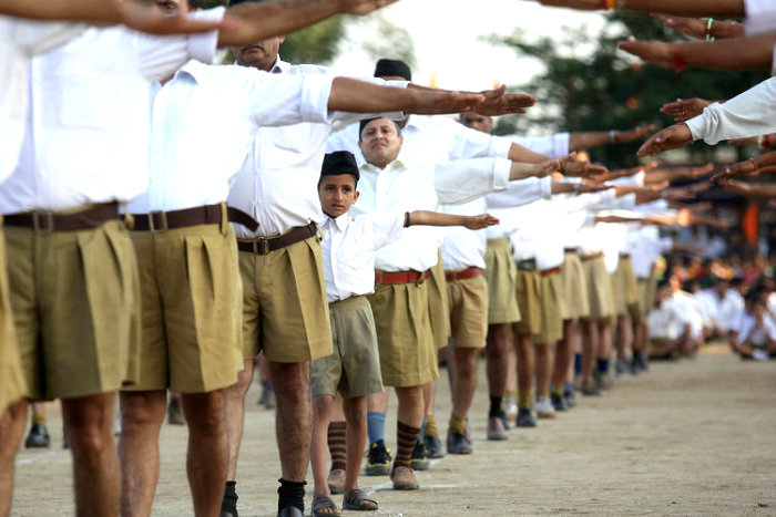 New RSS uniform is a long stretch over khaki shorts - The Hindu