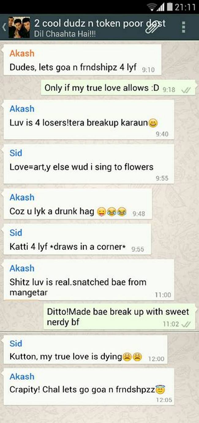 15 Bollywood Movie Plots Revealed In Hilarious WhatsApp Chats