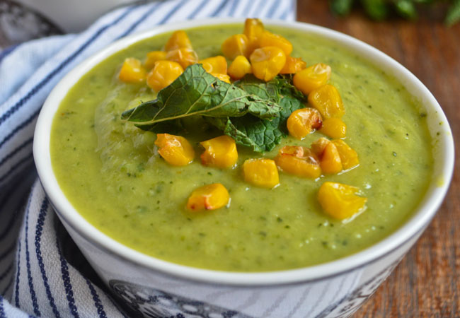 Corn and Green Pea Soup