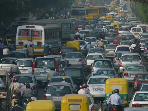 traffic jam in Delhi