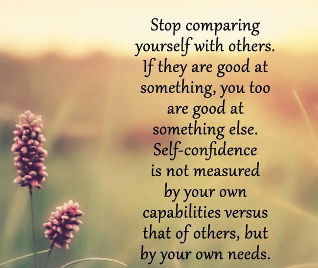 speech about comparing yourself to others