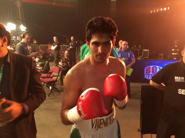 Vijender after his win over Sonny Whiting