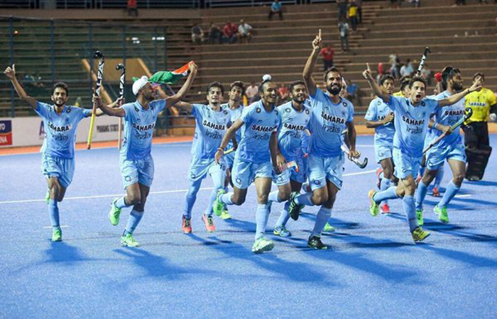 Indian hockey team celebrates