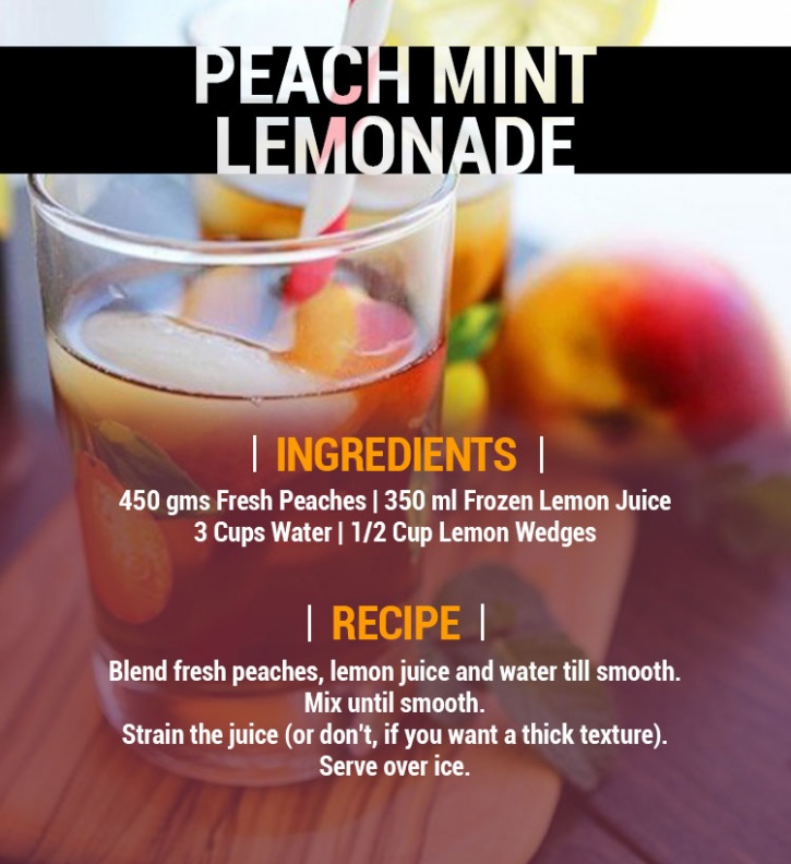 peach mint lemonade