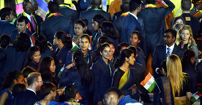 Team India at the opening ceremony