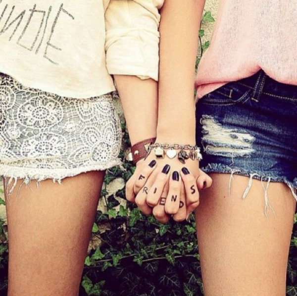 friends holding hands