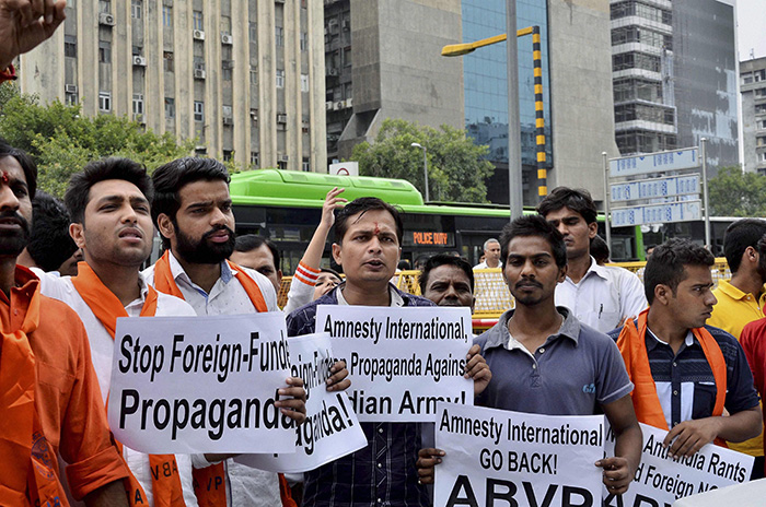 Protest Against Amnesty International India