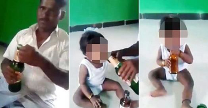 Chennai Dad Video Forcing 10 Month Old Son To Drink Beer