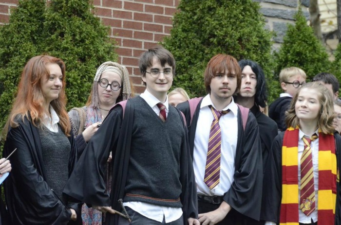 students dressed up HP characters