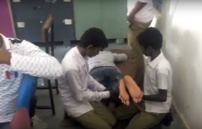 Chhattisgarh School Teacher Caught On Camera Getting Body