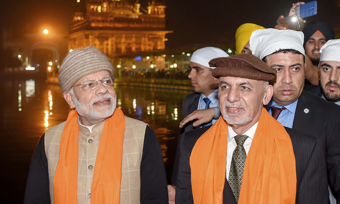 PM Narendra Modi And  Afghan President Ashraf Ghani 