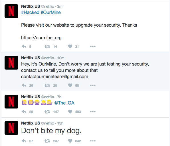 Netflix’s Twitter Account Hacked By OurMine, Who Love Exposing Digital