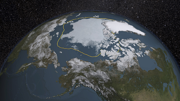 Polar sea ice the size of India 