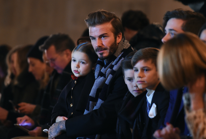 Beckham with kids