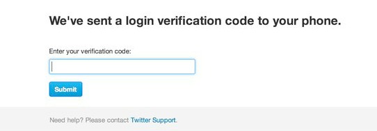 Twitter 2 step verification