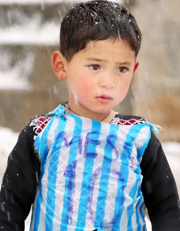 Score! Afghan Boy With Homemade Lionel Messi Jersey Just Got A