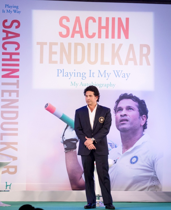 Sachin Tendulkar at his book launch