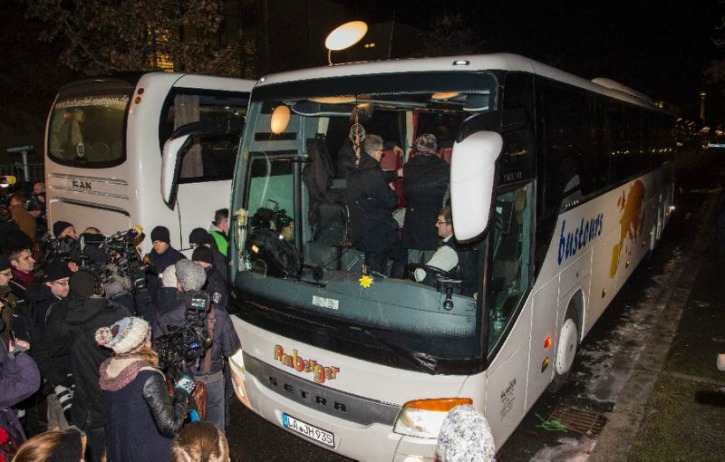 Angry German Town Sends Refugee Bus To Chancellor Merkel