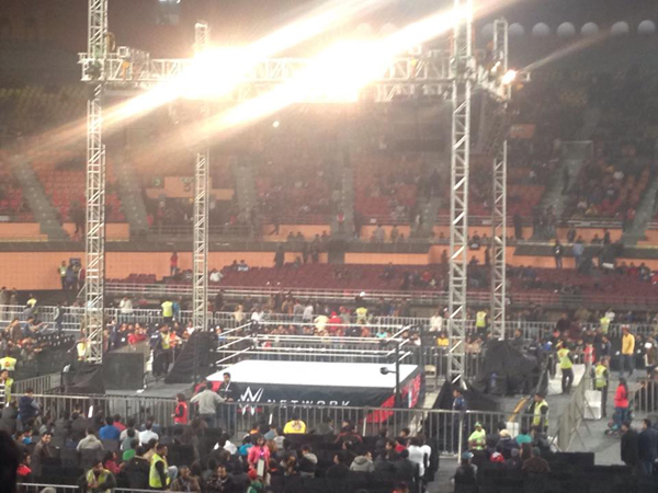 The ring at the WWE Delhi leg