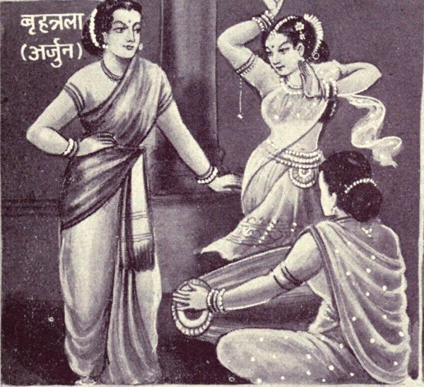 lgbtq themes in mahabharata | Arjuna as Brihanalla