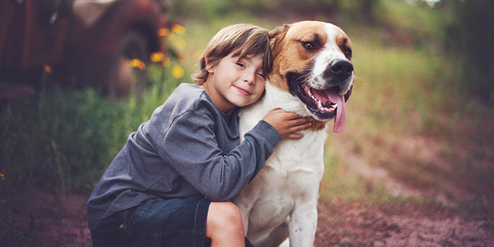 Kid and Dog
