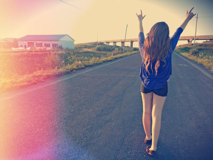 Girl Enjoying