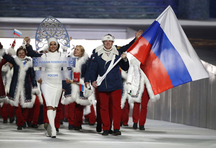Russian athletes in Sochi