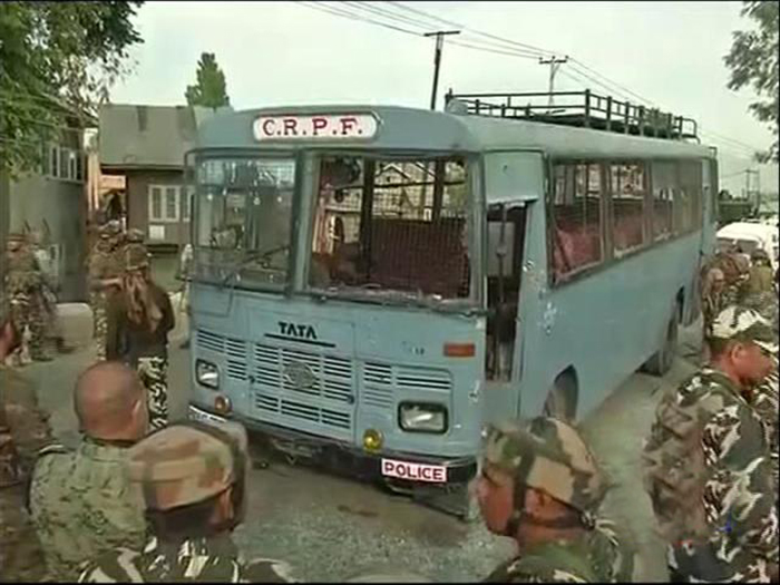 Terrorists Attack Crpf Bus In J&K, 5 Jawans Killed; 2 Militants Shot Dead