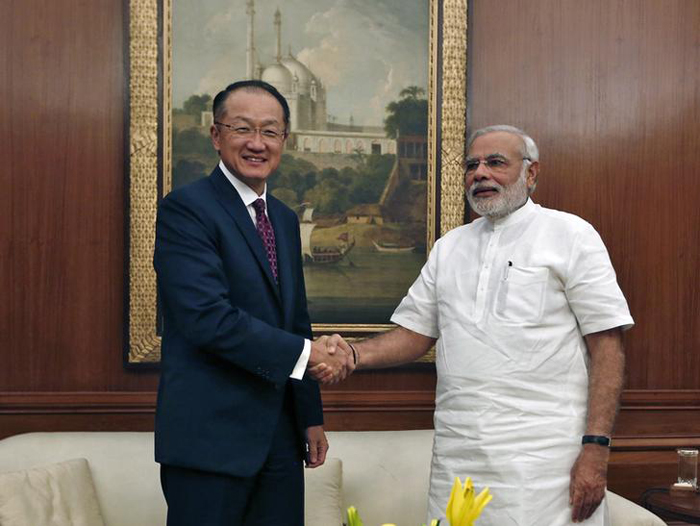World Bank President Jim Young Kim and Prime Minister Narendra Modi