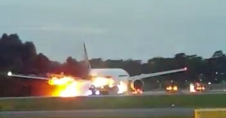 Singapore Airlines Plane Catches Fire During Emergency Landing, All 241 ...