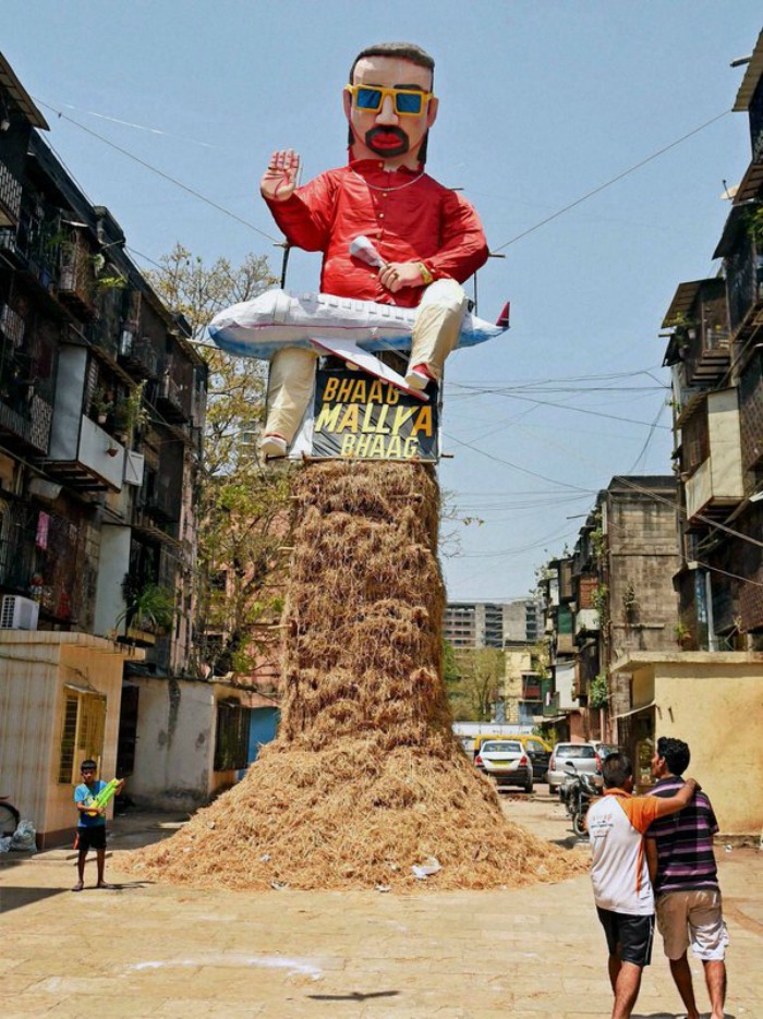 effigy of Vijay Mallya