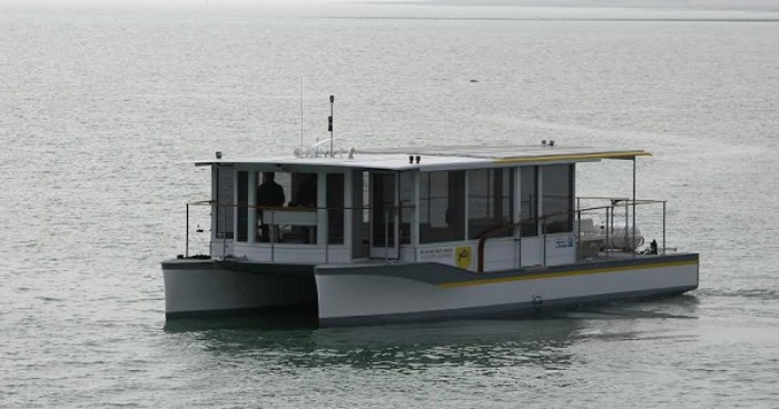 Solar-powered boat