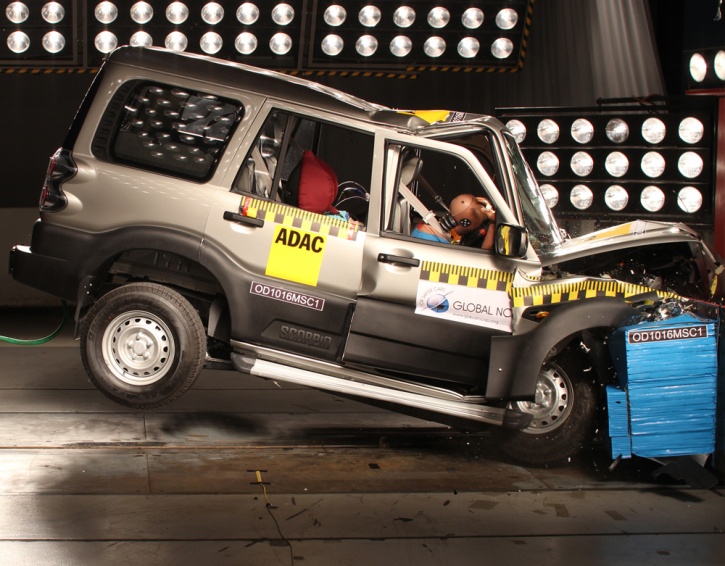 Mahindra Scorpio Crash test. Image: Global NCAP