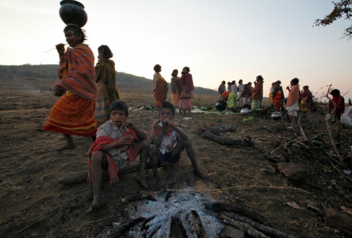 Villagers atop the Niyamgiri Hills