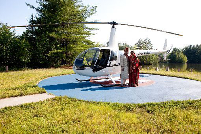Groom to come in helicopter for wedding