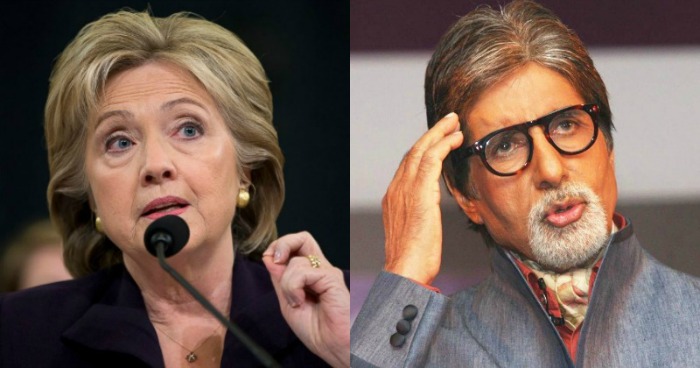 Hillary Clinton/Amitabh Bachchan