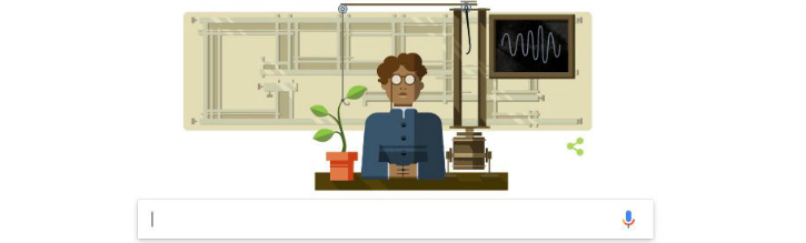 Google Doodle Sir JC Bose 158th birthday