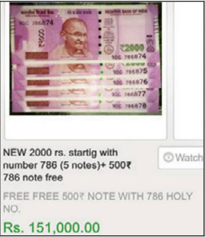 2K Note Sale on Ebay