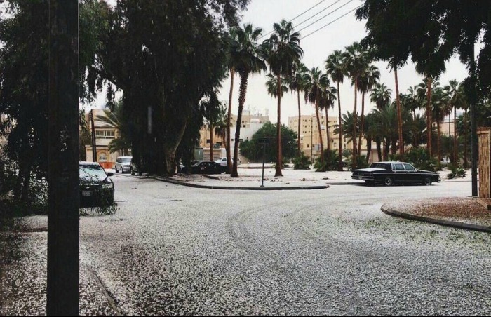 snow in Saudi Arabia