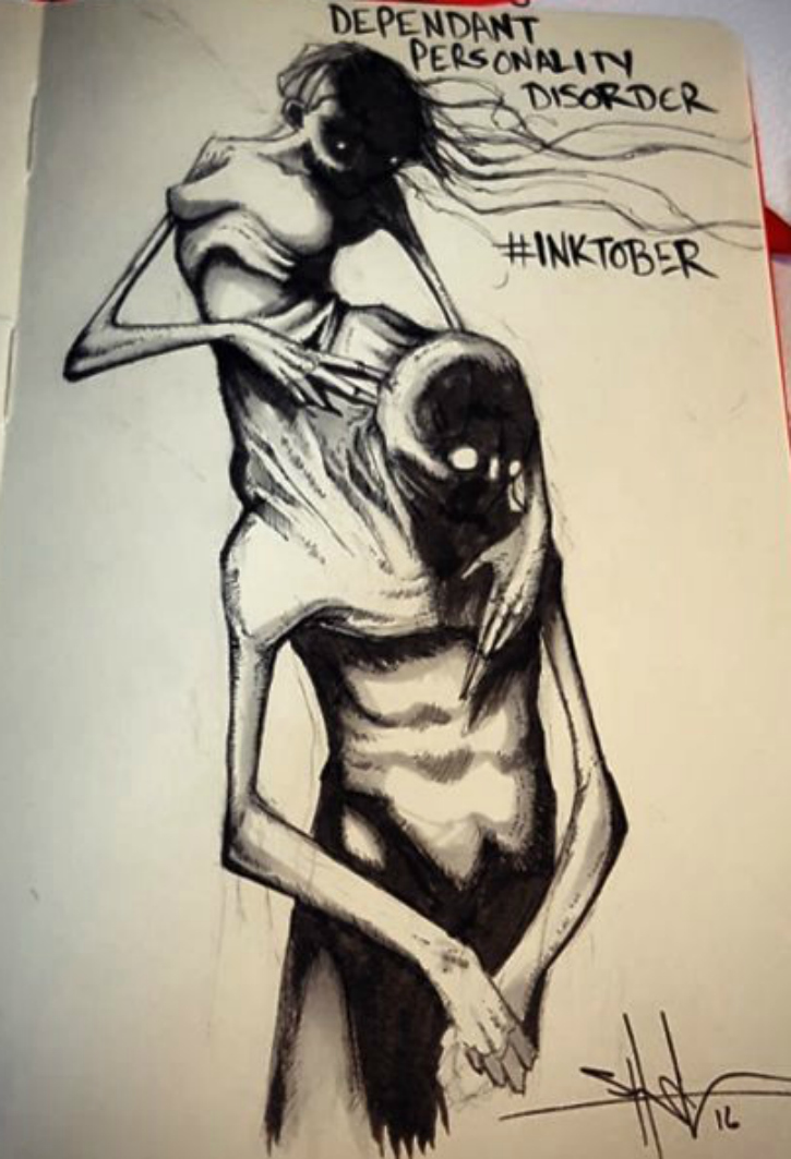Shawn Coss Creates Creepy Drawings of Mental Health Conditions for Inktober