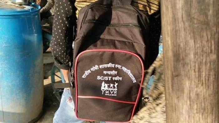 Madhya Pradesh Government Distributes Bags To Dalit Students With SC/ST Writen On Them