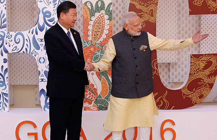 Narendra Modi with President of China