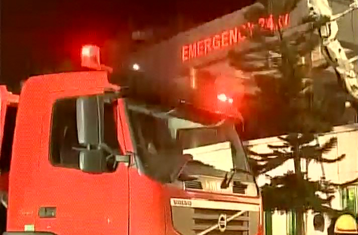fire engulfs SUM hospital in Bhubaneswar