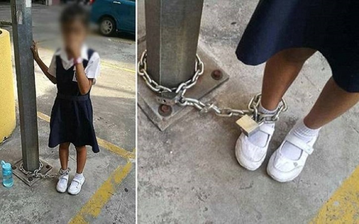 This Picture Of An 8 Year Old Goes Viral After Her Mother Shackles Her 