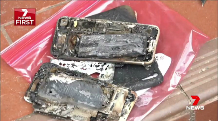 Apple iPhone7 burnt