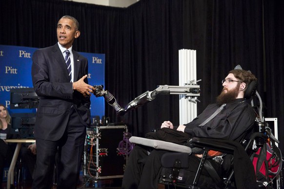 obama robotic handshake