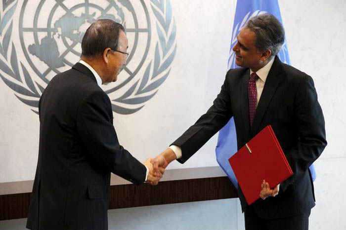 UN Ambassador Syed Akbaruddin & United Nations Secretary General Ban Ki-moon