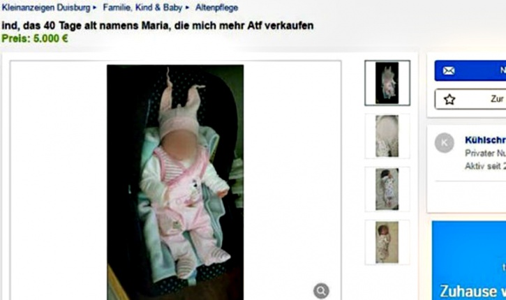 Syrian Migrants In Germany Try To Sell Their 40-Day-Old Baby Girl On eBay For 5000 Pounds!